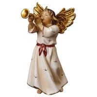 (0062) 700084 Engel mit Trompete Krippenfigur Holz Perathoner