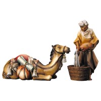 (0196) 700KAL Kamelgruppe liegend Krippenfigur Holz Perathoner