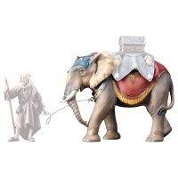 (0186) 700053 Elefant stehend Krippenfigur Holz Perathoner