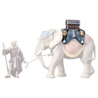 (0188) 700057 Gepäcksattel für Elefant stehend Krippenfigur Holz