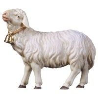 (0200) 780134 Schaf geradeaus schauend mit Glocke Krippenfigur