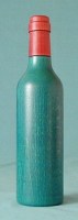 Pfeffermühle Flasche klein, blaugrün gebeizt, Höhe 24 cm