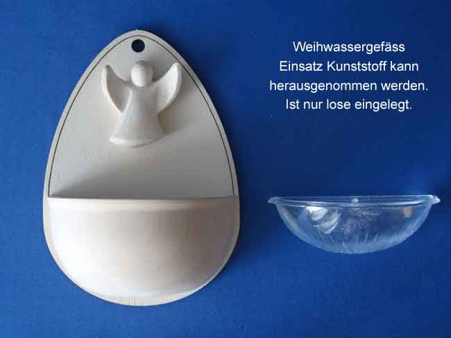 weihwassergefaess engel ahorn einlage