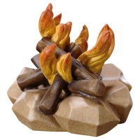 (0175) 700033 Feuerstelle Krippenfigur Holz Perathoner