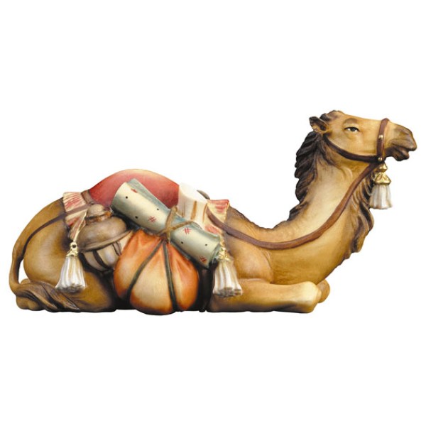 (0198) 700049 Kamel liegend Krippenfigur Holz Perathoner