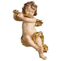 150002 Putto mit Flöte Tuch goldfarben