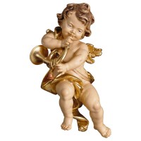 150013 Putto mit Horn Tuch goldfarben