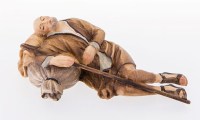 152 10601-233 Krippenfigur Holz Lepi schlafender Hirte