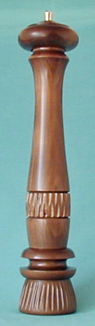 104 101-50 Pfeffermühle nussbaumfarbig, geschnitzt, Höhe 50 cm